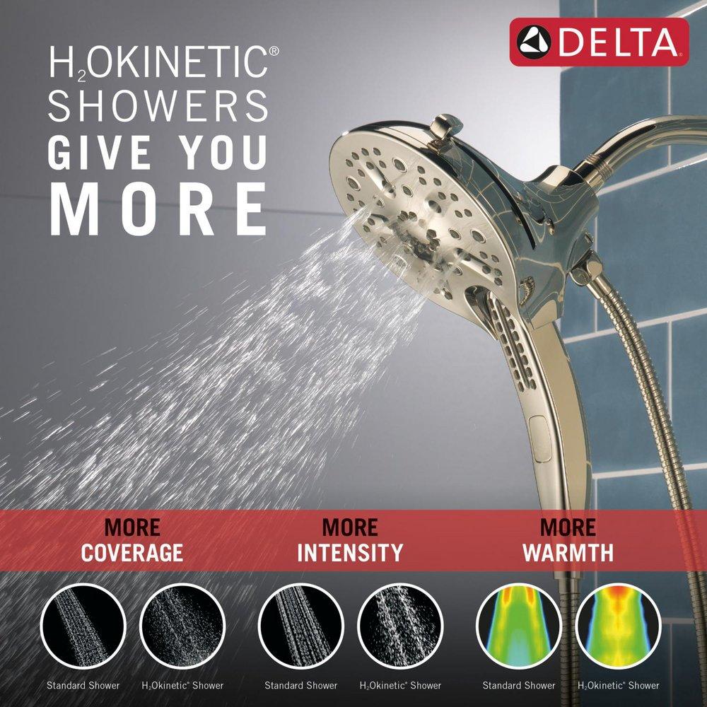 Delta Faucet Lumicoat Polished Nickel Multi Function Hand Shower 