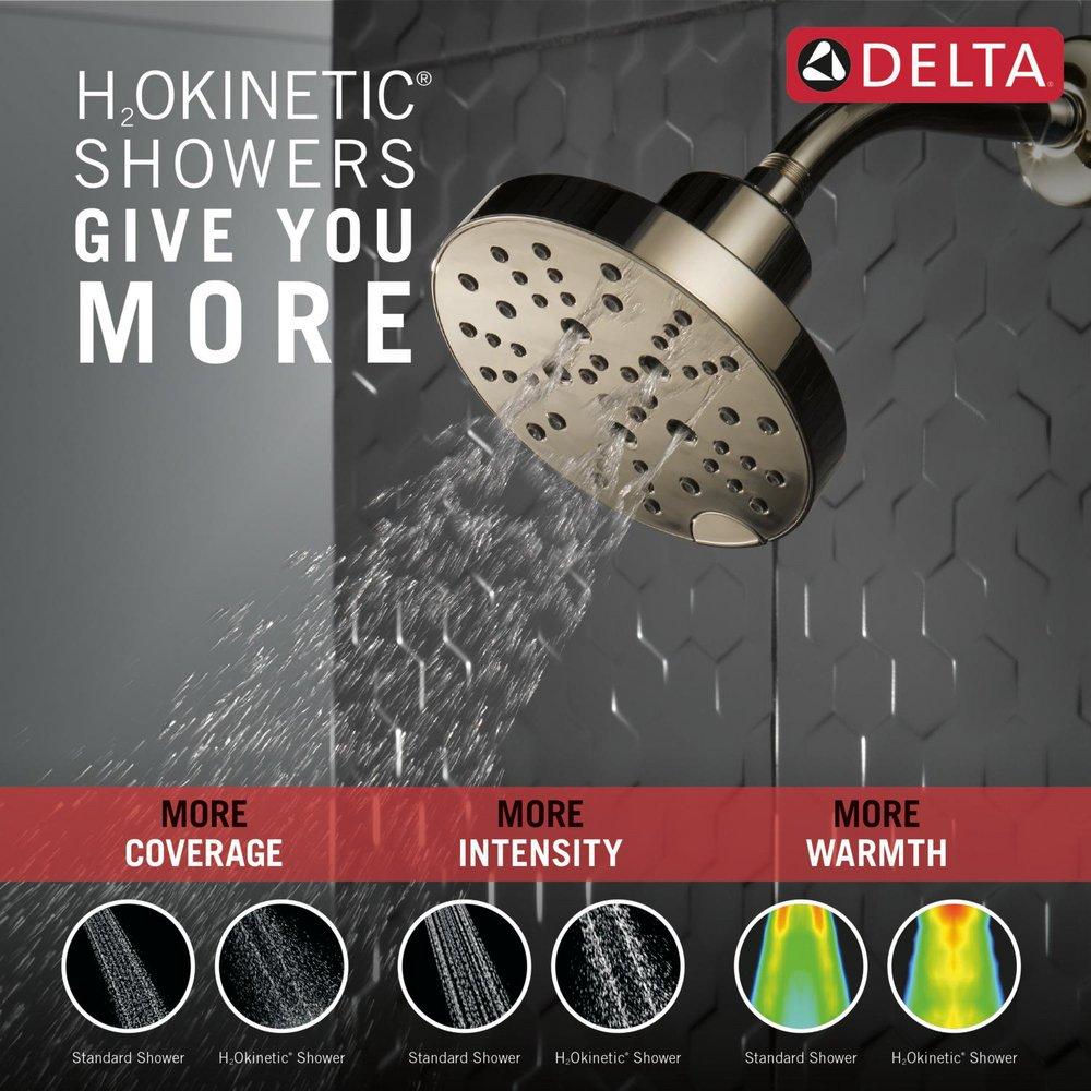 Delta Faucet Lumicoat Polished Nickel Multi Function Showerhead 