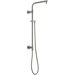 26 in. Shower Rail with Hose in Lumicoat Stainless