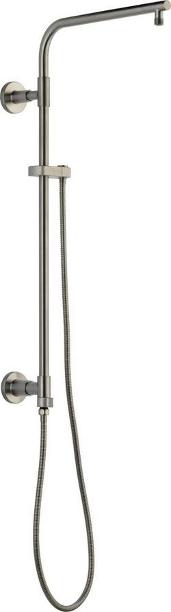 26 in. Shower Rail with Hose in Lumicoat Stainless