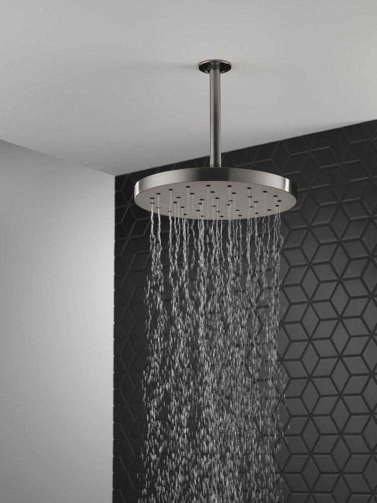 Delta Faucet Lumicoat Black Stainless Single Function Showerhead 