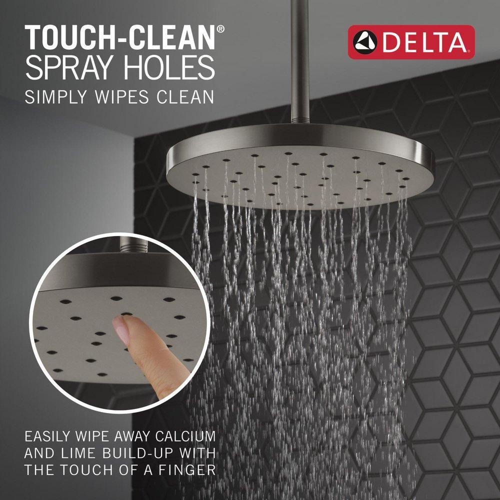 Delta Faucet Lumicoat Black Stainless Single Function Showerhead 