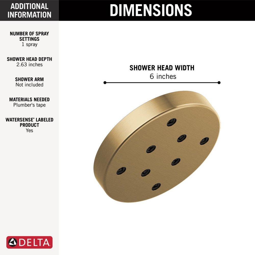 DELTA UNIVERSAL SHOWERING COMPONENTS H2OKINETIC SINGLE-SETTING METAL RAINCAN SHOWER HEAD 