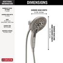 Delta Faucet Lumicoat Stainless Multi Function Hand Shower 