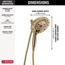 Delta Faucet Lumicoat Champagne Bronze Multi Function Hand Shower 