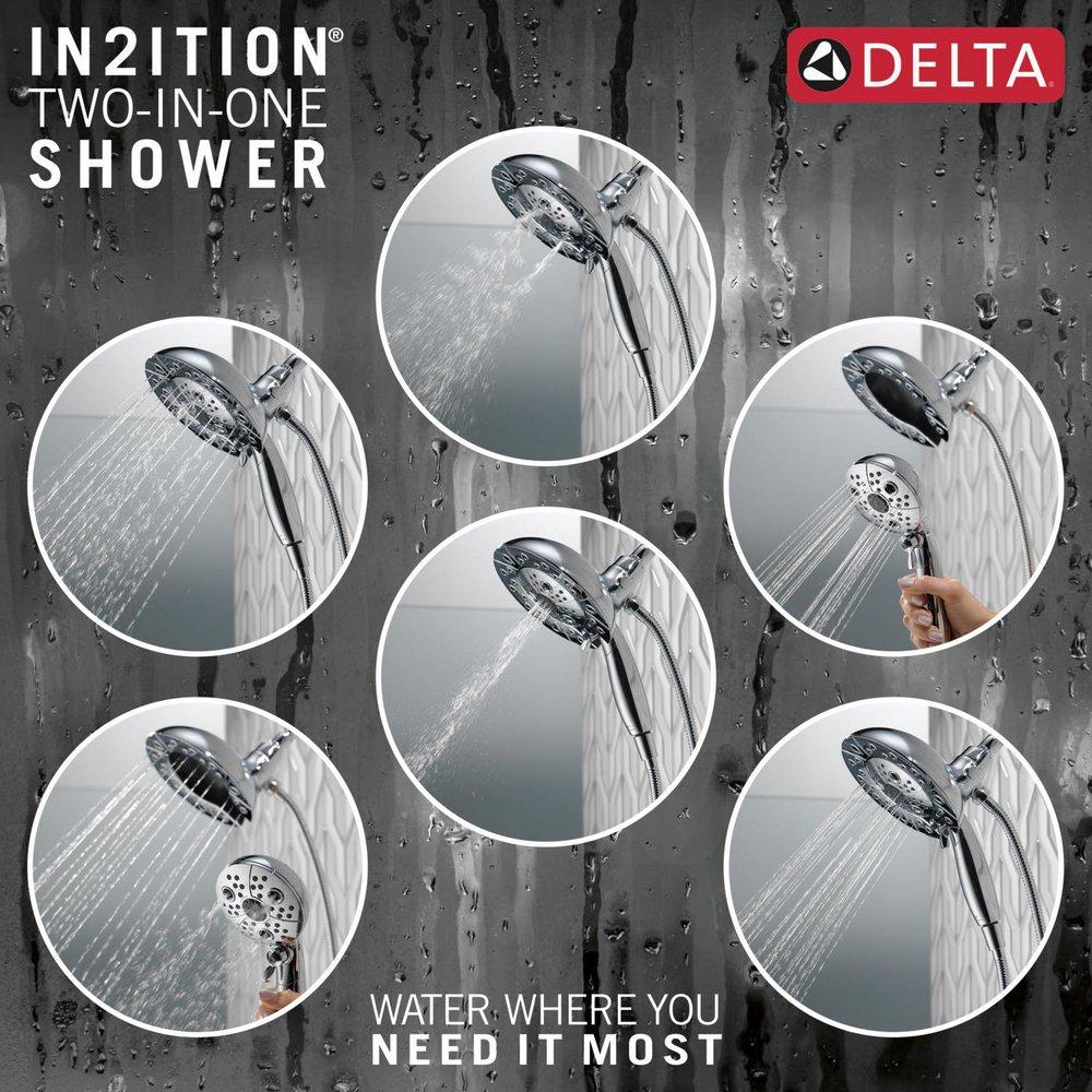 Delta Faucet Lumicoat Chrome Multi Function Showerhead 