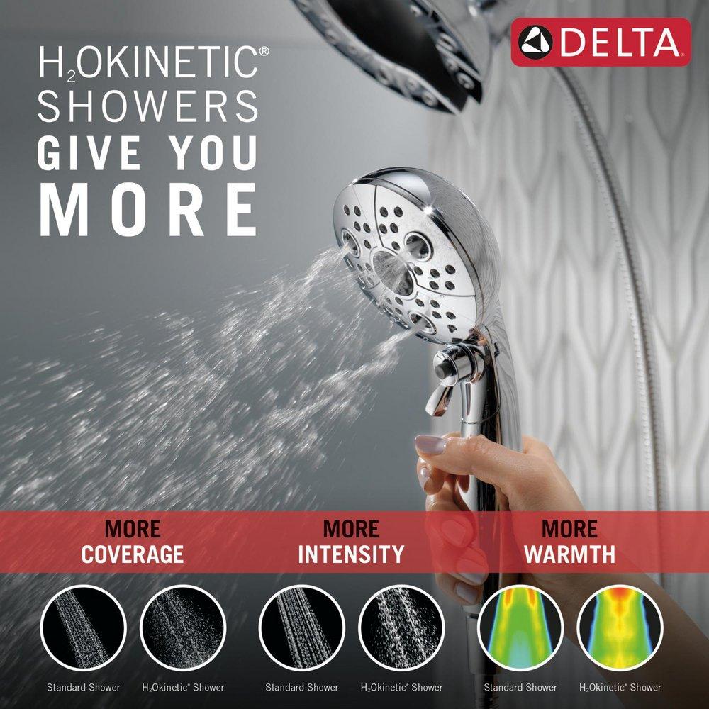 Delta Faucet Lumicoat Chrome Multi Function Showerhead 