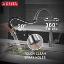 Single Handle Pull Down Sprayer Kitchen Faucet in Arctic Stainless 