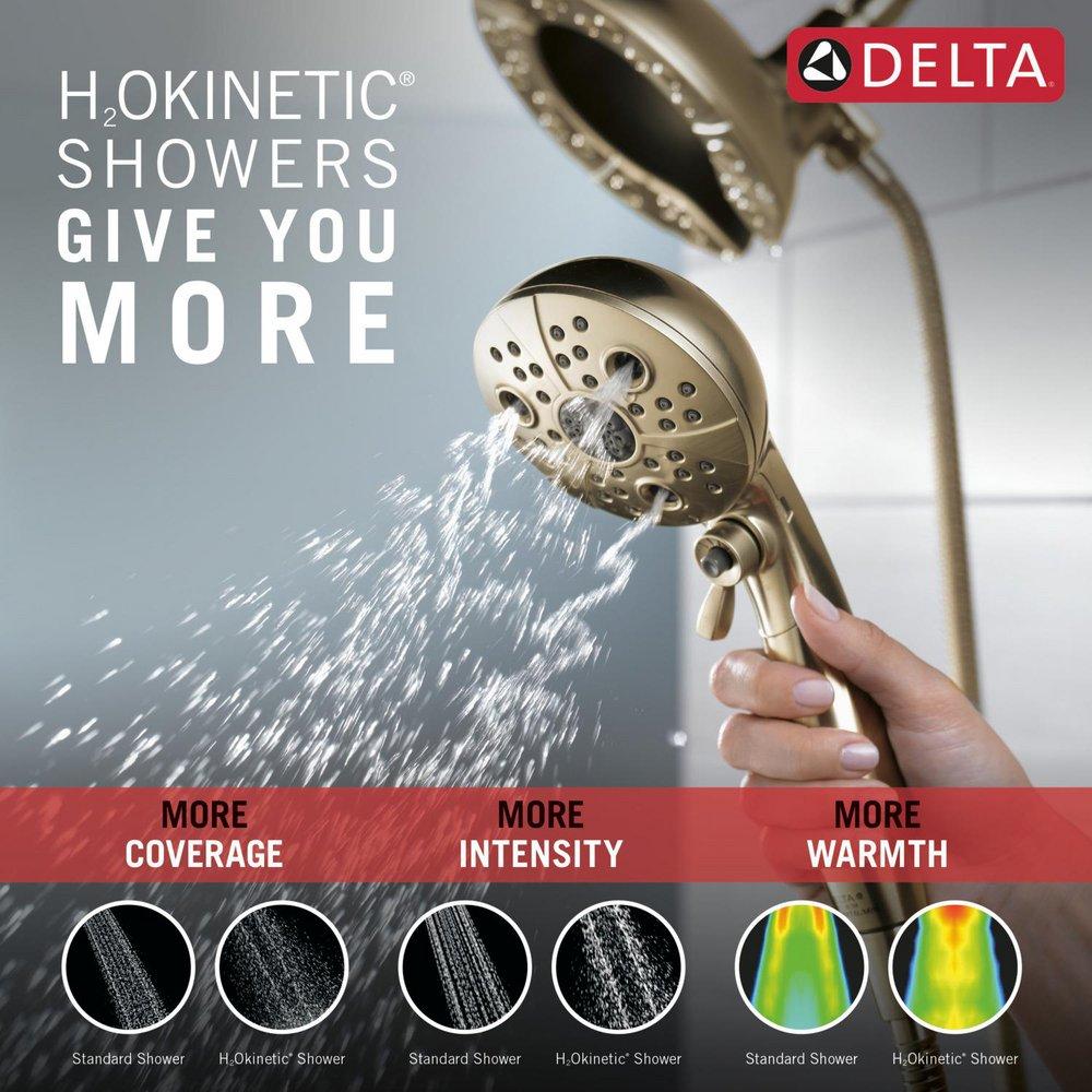 Delta Faucet Lumicoat Champagne Bronze Multi Function Showerhead 