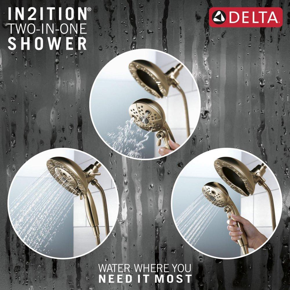 Delta Faucet Lumicoat Champagne Bronze Multi Function Showerhead 