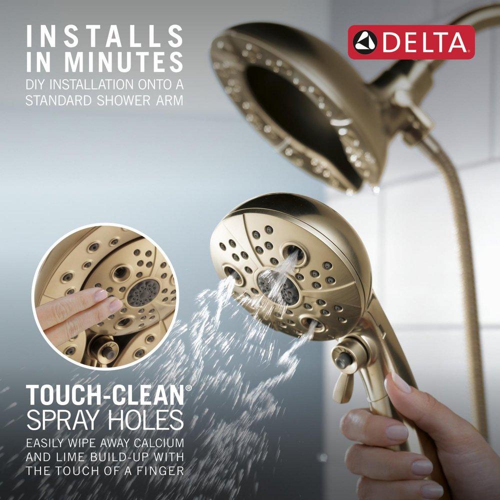 Delta Faucet Lumicoat Champagne Bronze Multi Function Showerhead 