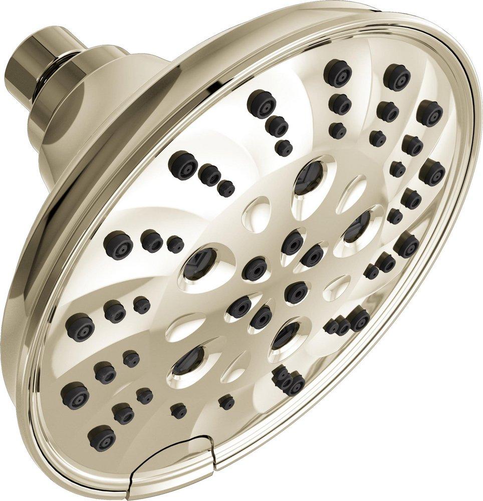 DELTA UNIVERSAL SHOWERING COMPONENTS H2OKINETIC 5-SETTING TRADITIONAL RAINCAN SHOWER HEAD 