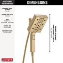 Delta Faucet Lumicoat Champagne Bronze Multi Function Hand Shower 