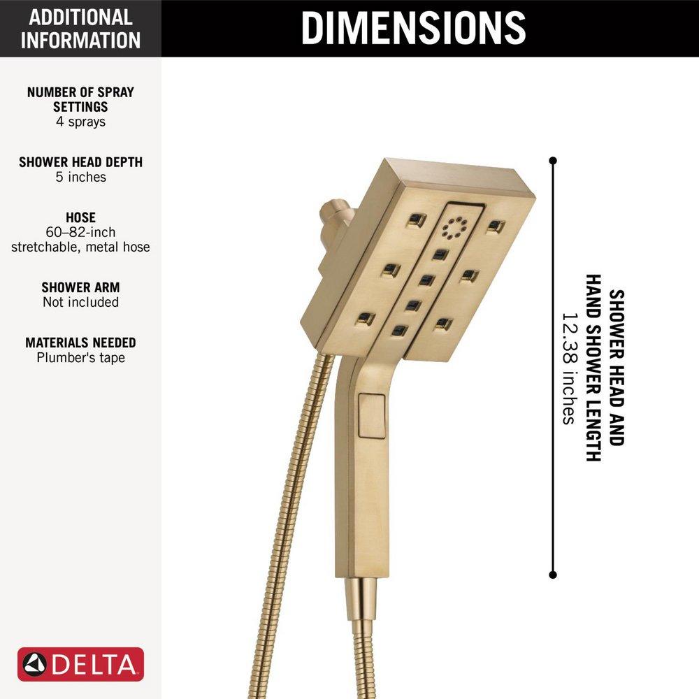 Delta Faucet Lumicoat Champagne Bronze Multi Function Hand Shower 