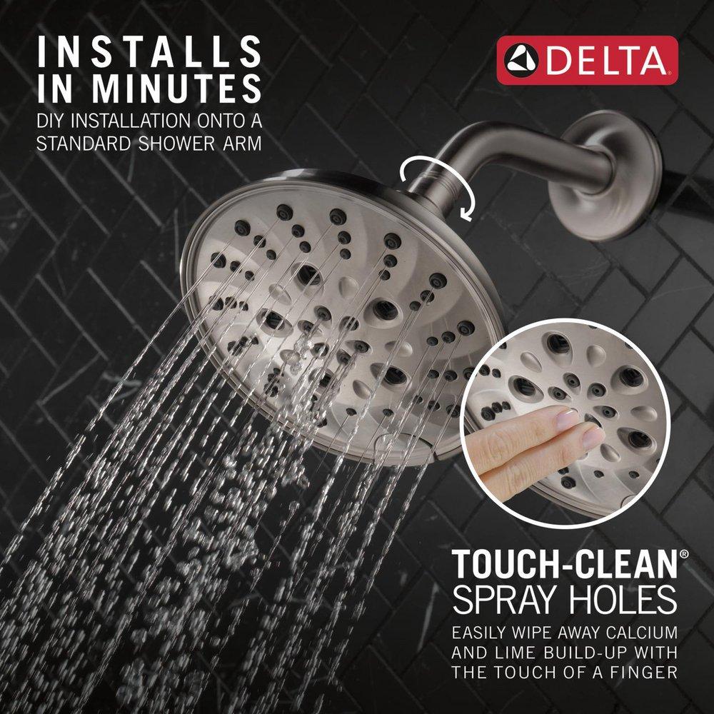 Delta Faucet Lumicoat Stainless Multi Function Showerhead 