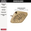 Delta Faucet Lumicoat Champagne Bronze Multi Function Showerhead 