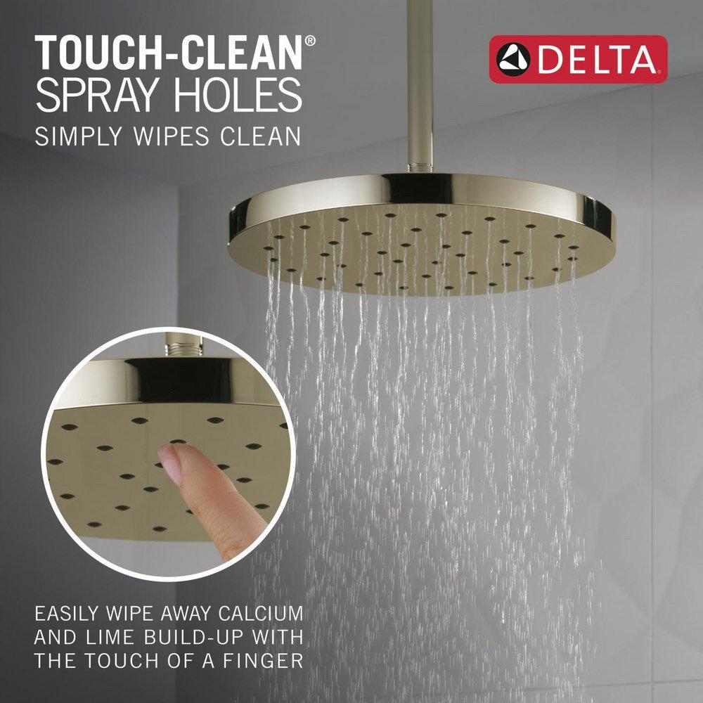 Delta Faucet Polished Nickel Single Function Rain Showerhead 