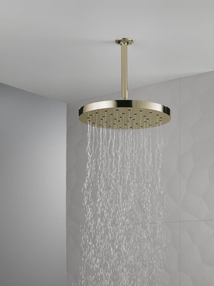Delta Faucet Polished Nickel Single Function Rain Showerhead 