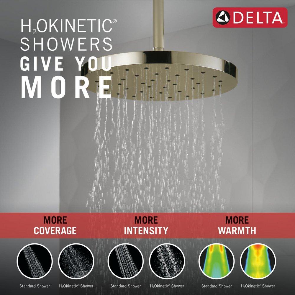 Delta Faucet Polished Nickel Single Function Rain Showerhead 