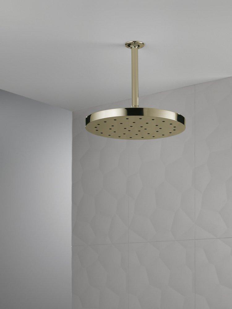 Delta Faucet Polished Nickel Single Function Rain Showerhead 
