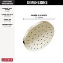 Delta Faucet Polished Nickel Single Function Rain Showerhead 