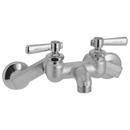 Elkay Chrome 2-Hole Wall Mount Service or Utility Faucet with Double Lever Handle 