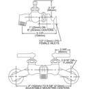 Elkay Chrome 2-Hole Wall Mount Service or Utility Faucet with Double Lever Handle 