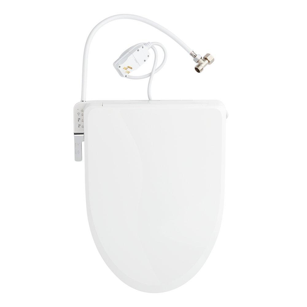 Elongated Bidet Seat in White 