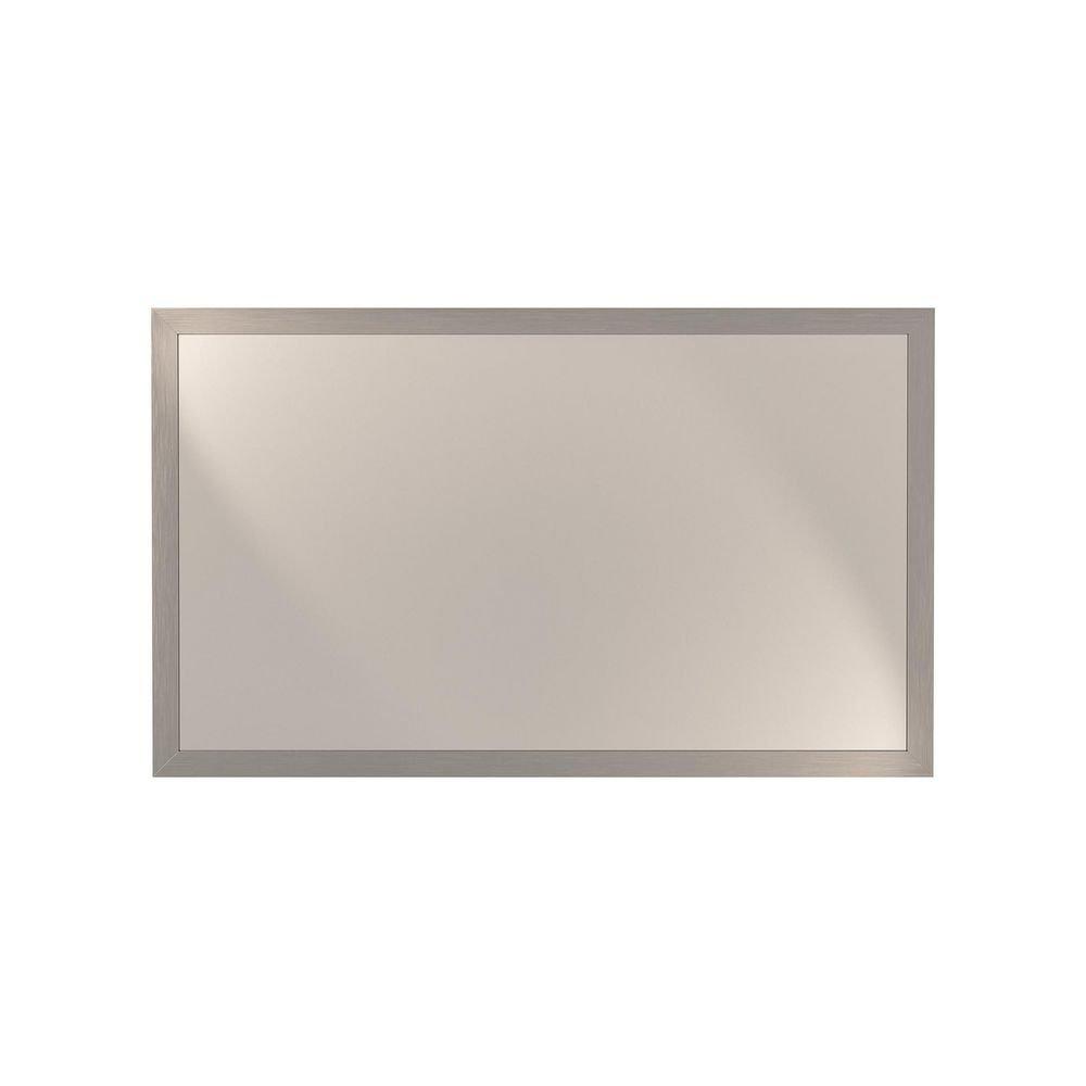 Jensen Satin Nickel 3/4 x 60 in. Rectangular Framed Mirror in Satin Nickel 