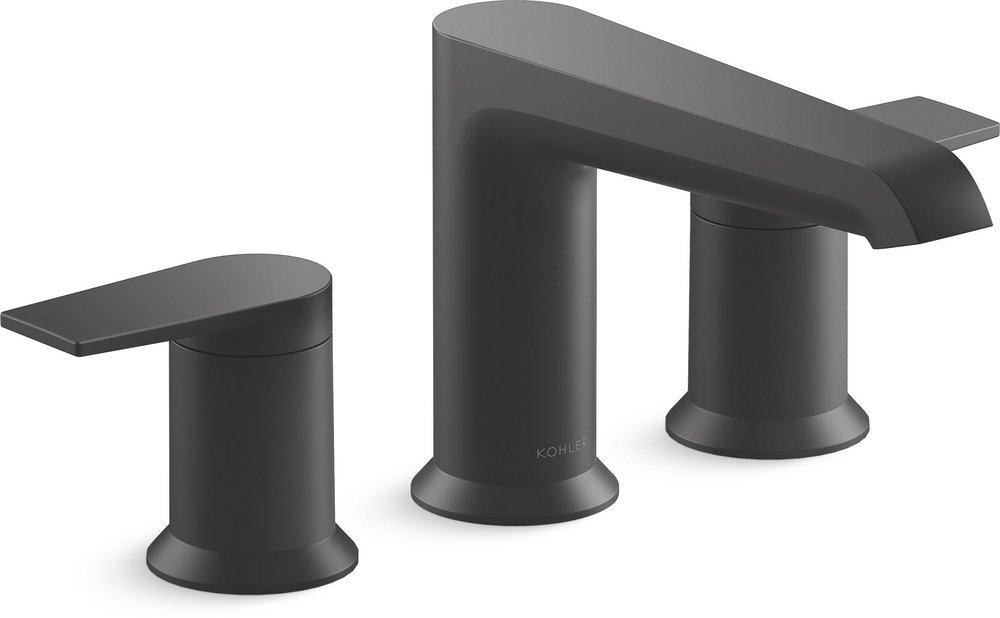 Two Handle Roman Tub Faucet in Matte Black (Trim Only) 