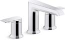 KOHLER Polished Chrome Two Handle Roman Tub Faucet (Trim Only) 