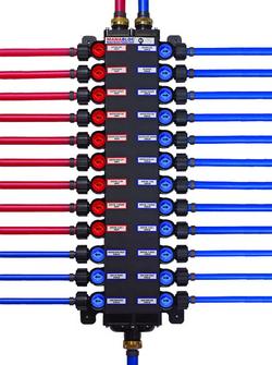 160 psi Plastic NPSM 1 x 5/8 in. Valve Manifold 36 Outlet