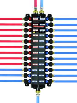 160 psi Plastic NPSM 1 x 5/8 in. Valve Manifold