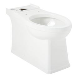 Elongated Skirted Toilet Bowl in White