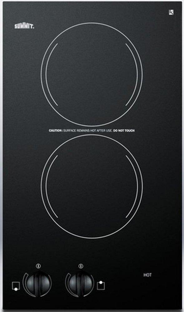115V 2-BURNER COOKTOP IN BLACK CERAMIC GLASS 
