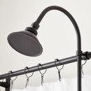 27 x 60 in. Side Mount Conversion Kit with Hand Shower and D-Shaped Shower Rings in Matte Black 