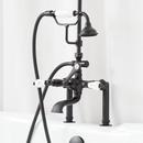 27 x 60 in. Side Mount Conversion Kit with Hand Shower and D-Shaped Shower Rings in Matte Black 