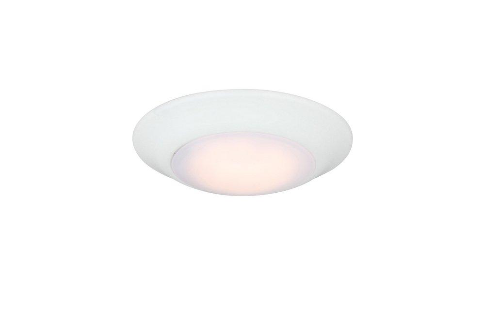 Miseno White 6 in. LED Flush Mount Ceiling Disk in White 