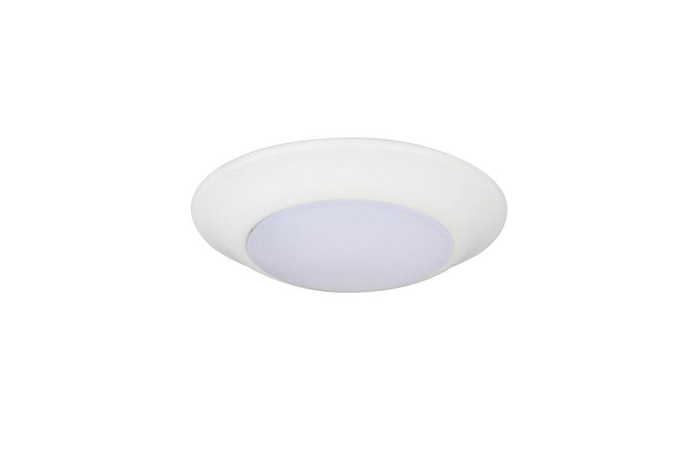 Miseno White 6 in. LED Flush Mount Ceiling Disk in White 