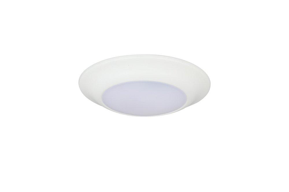 Miseno White 6 in. 1-Light 15W Ceiling Light in White 