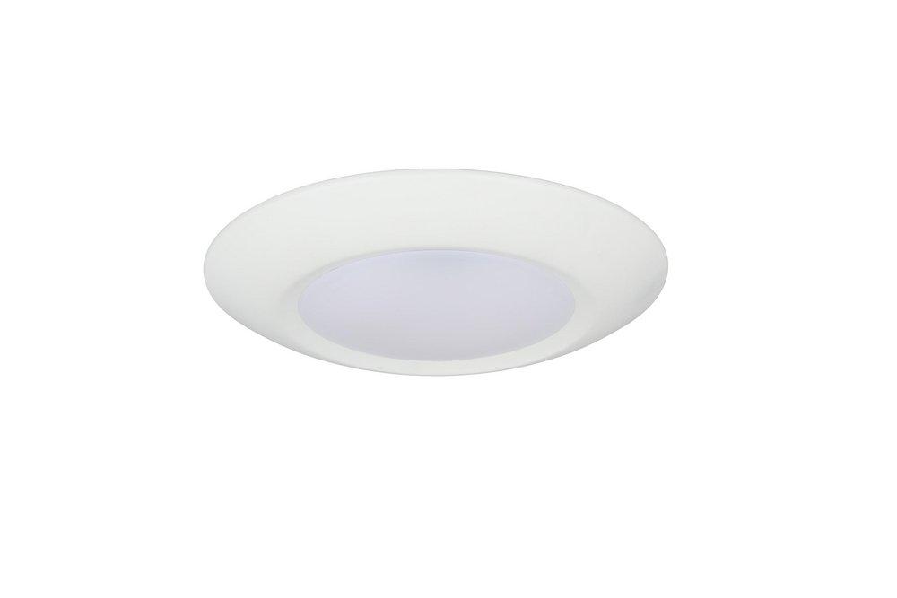 Miseno White 6 in. LED Flush Mount Ceiling Disk in White 
