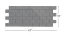19 x 47 in. 3 x 6 Subway Backsplash Kit in Software Gray 