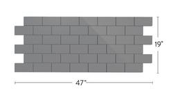 19 x 47 in. 3 x 6 Subway Backsplash Kit in Software Gray