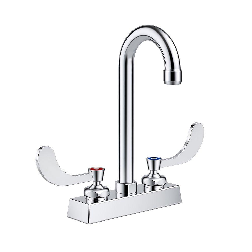 Two Handle Centerset Bar Faucet in Polished Chrome 