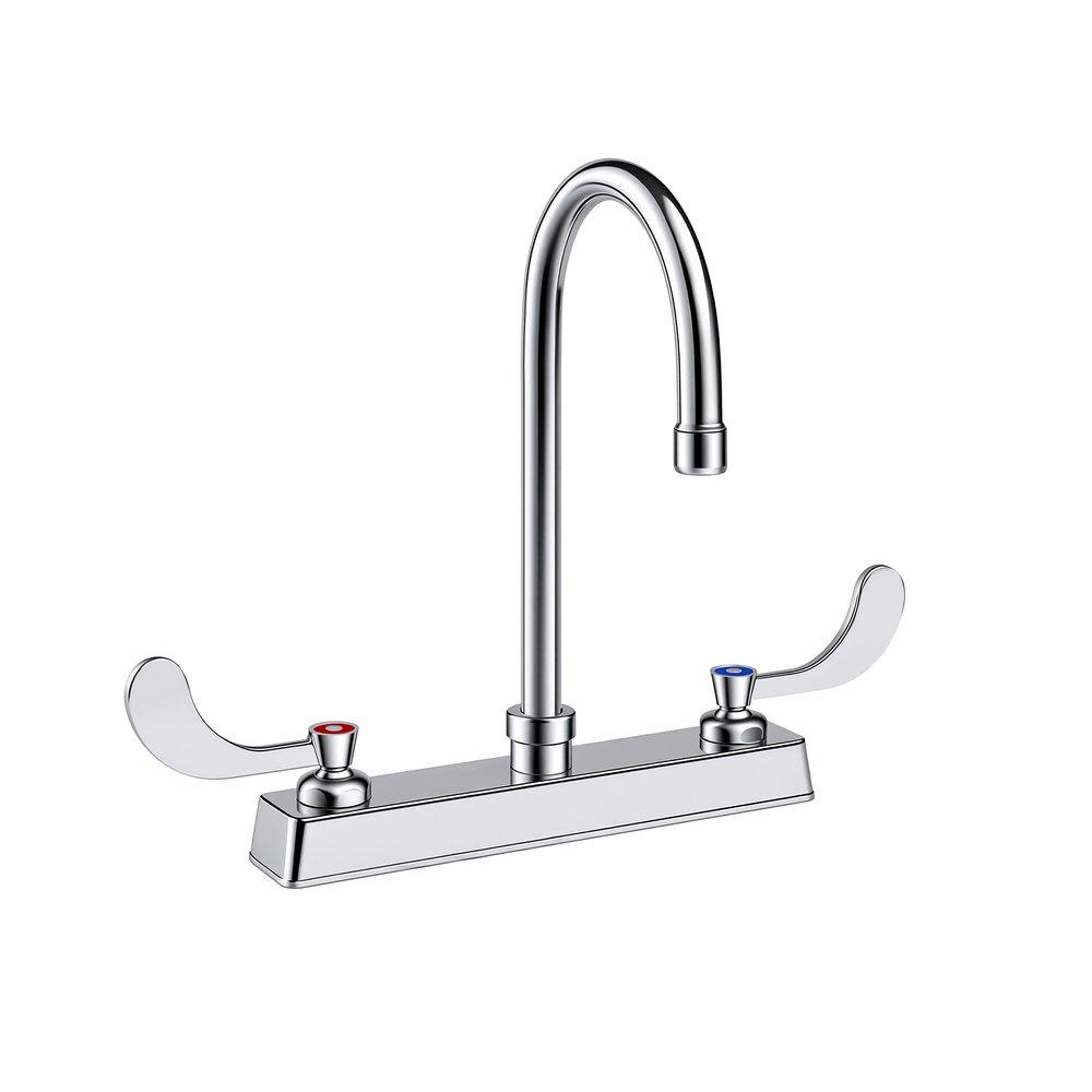 Two Handle Widespread Bathroom Sink Faucet in Polished Chrome (0.5 gpm) 