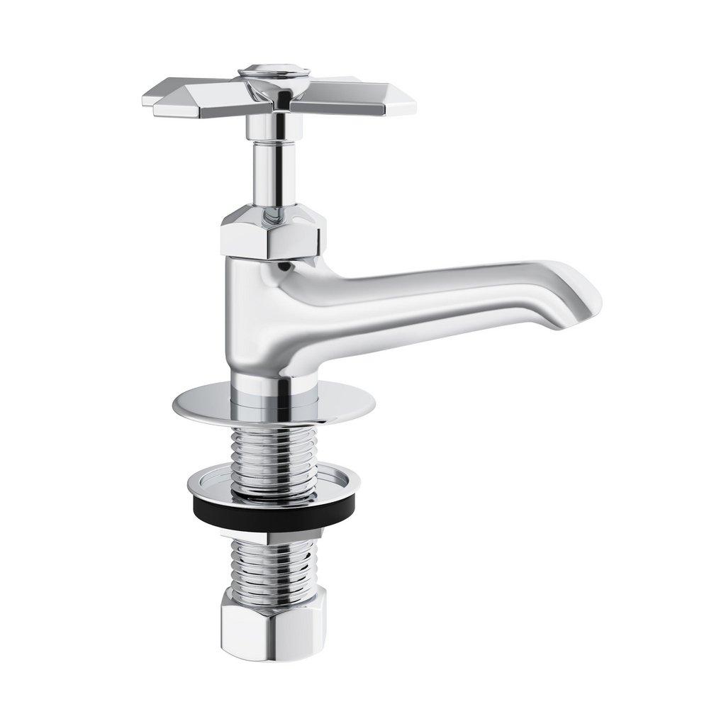Single Handle Monoblock Bathroom Sink Faucet in Chrome Plated 