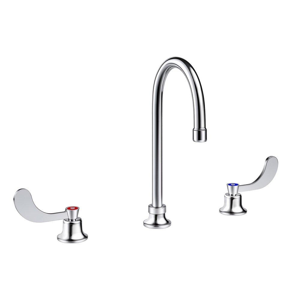 Two Handle Widespread Bathroom Sink Faucet in Polished Chrome 