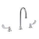 Two Handle Widespread Bathroom Sink Faucet in Polished Chrome 