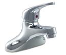 Single Handle Lever Deck Mount Service Faucet in Polished Chrome