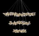 60W 35-Light Candelabra E-12 LED Pendant Light in Gold